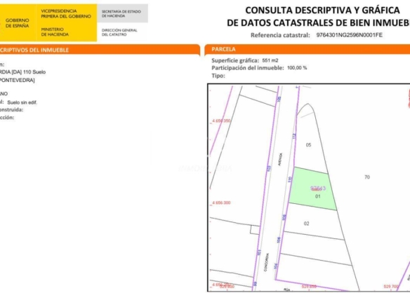 Parcela en venta Tui centro