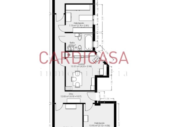 Vivienda amplia y muy luminosa con vistas al mar y dos plazas de garaje en la zona de Teis.