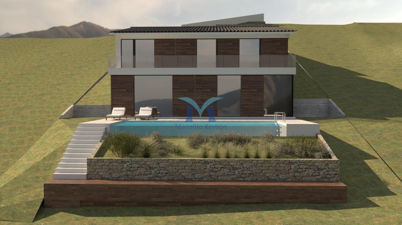 Finca con Vistas al Mar, de 1.533 m² con proyecto para vivienda unifamiliar con piscina en Ameixenda – Cee