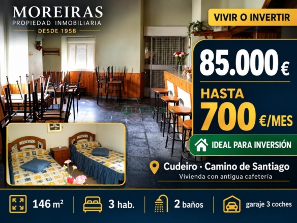 Casa con negocio. Cudeiro.