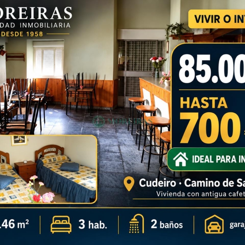 Casa con negocio. Cudeiro.