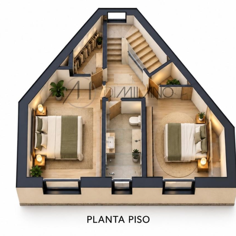 Solar de 577 m² con proyecto y licencia para vivienda unifamiliar en Lavadores, Vigo