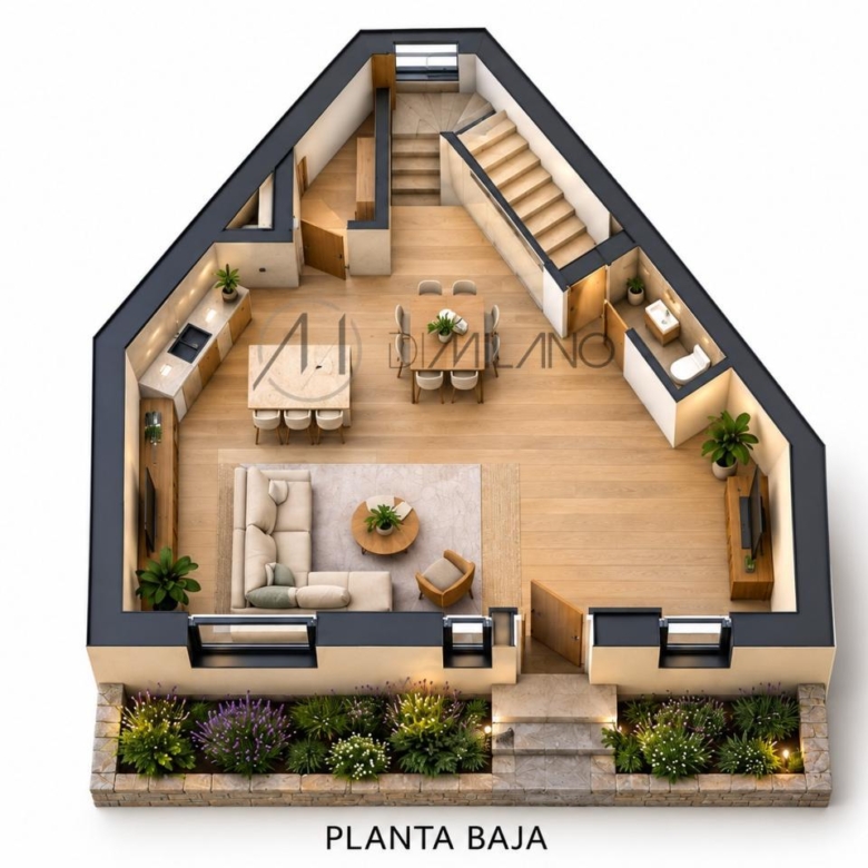 Solar de 577 m² con proyecto y licencia para vivienda unifamiliar en Lavadores, Vigo