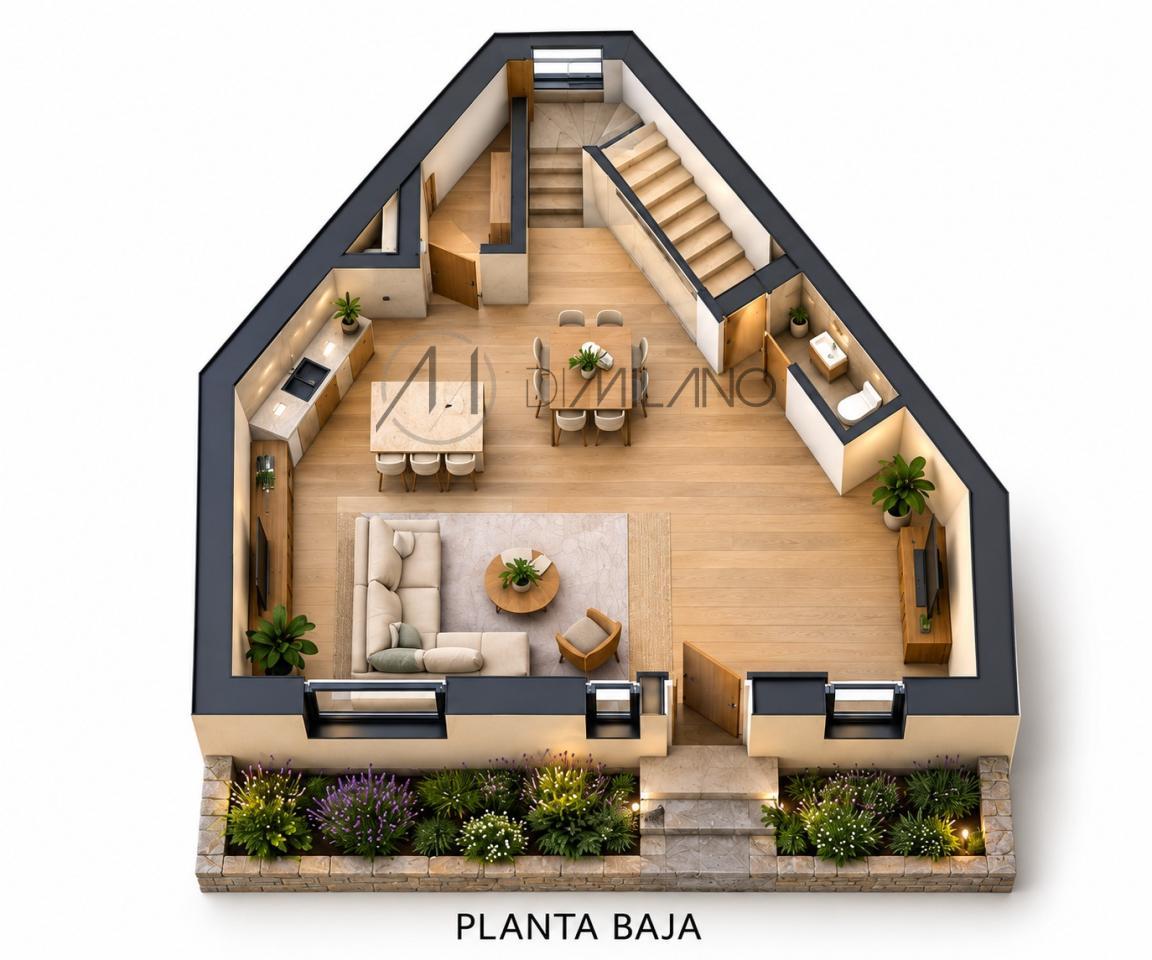 Solar de 577 m² con proyecto y licencia para vivienda unifamiliar en Lavadores, Vigo