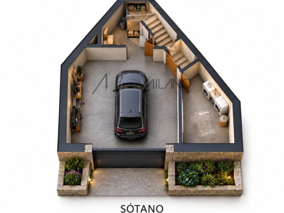 Solar de 577 m² con proyecto y licencia para vivienda unifamiliar en Lavadores, Vigo