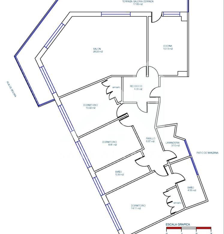 SE VENDE PISO TOTALMENTE EXTERIOR Y LUMINOSO DE 4 HABITACIONES PRÓXIMO A LA PLAZA ELIPTICA EN LA CIUDAD DE VIGO